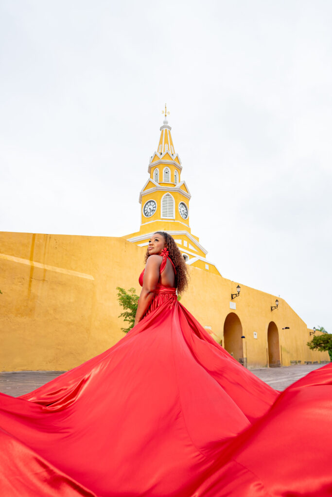 Red Flying Dress Photoshoot
