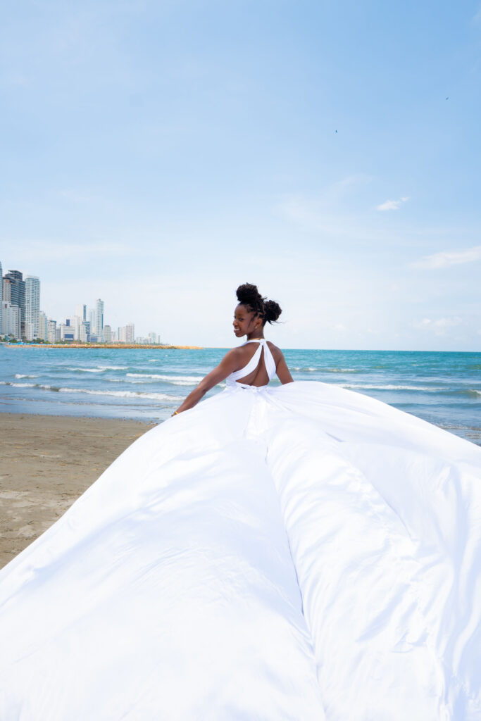 White Flying Dress Photoshoot